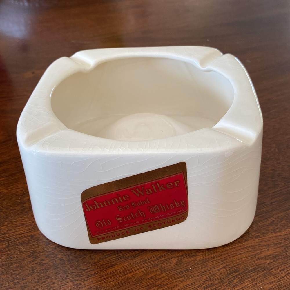 Johnnie Walker Red Label Old Scotch Whisky vintage ashtray.